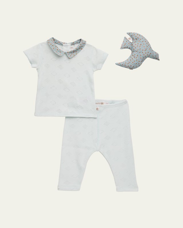 Boy's Denice Pajama Gift Set, Size Newborn-6
